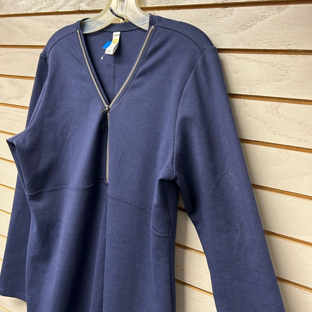 Lole Navy Half‑Zip Long Sleeve Tunic Dress - Picture 5 of 7